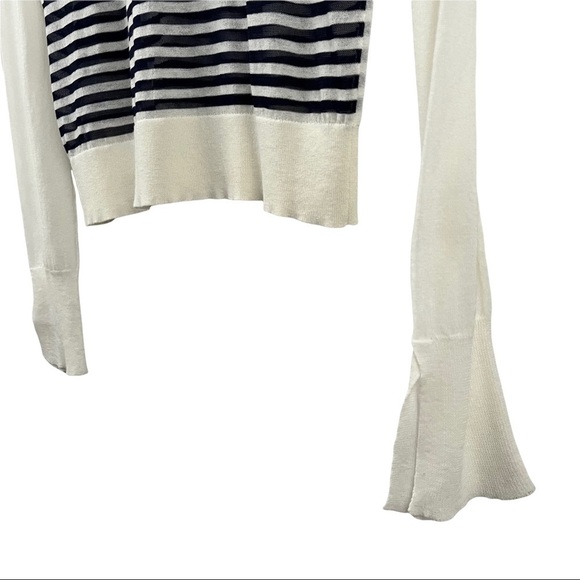 WHITE + WARREN Light-knit Nautical stripe Long Sleeve - Picture 8 of 13